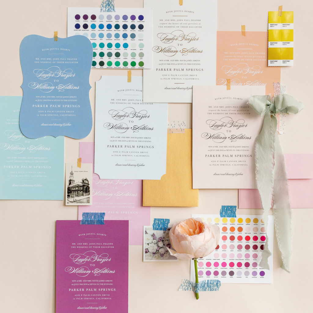 Almost unlimited colors for wedding stationary